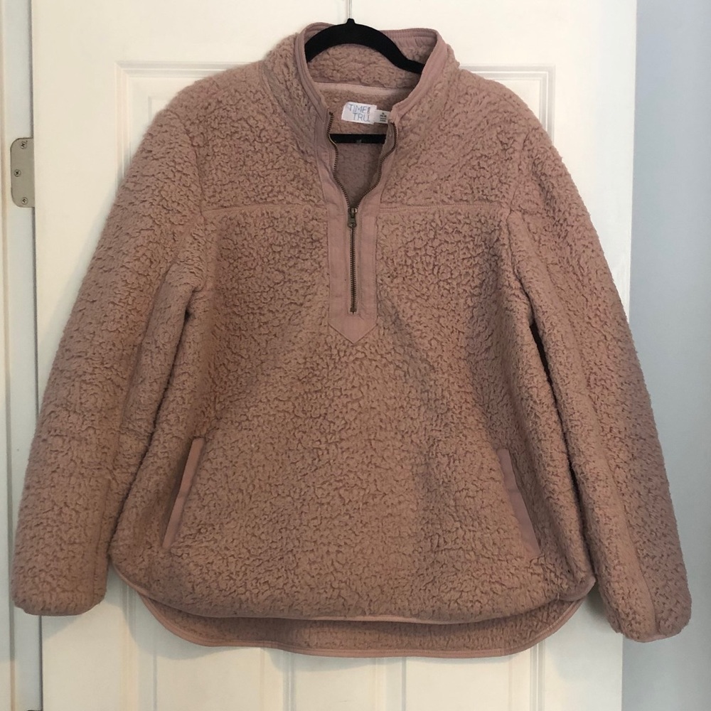 Dusty rose Sherpa pullover
